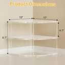 Acrylic Plate Organizer for Cabinet Kitchen Countertop Corner Clear Cabinet Organizer for Paper Plate and Bowl Dishes Pantry Storage Corner Rack Plate Holder for Cabinet Shelf Space Saver