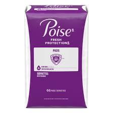 oise Incontinence Pads & Postpartum Incontinence Pads, 4 Drop Moderate Absorbency, Regular Length, 66 Count