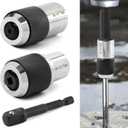 Tap Socket Set, 2pcs Tap Sockets With 1pc 3/8" Socket Adapter, Adjustable Taps Extractor Tool, Durable Threading-Tap Extractors for Taps Reamers Screw Extractors(COLOR:Black)