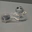 Silicone Bottle Brush Set with Stand, 360 Rotating Bottle Cleaning Brush Cleaner Set, Long Handle 3 in 1 Multipurpose Silicone Baby Bottle Straw Cleaner Brush (Grey)