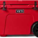 YETI Tundra Haul Portable Wheeled Cooler, Rescue Red, 13.8 Gallons,  18.63"D x 28.13"W x 19.5"H 