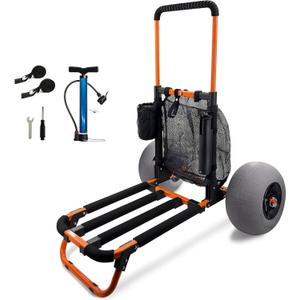 Beach Trolley Cart with 12inch Balloon Wheels for Sand All Terrain