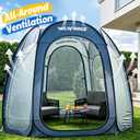 WildFinder 10x10 Pop Up Screen House Tent, Portable Screened Canopy with Mesh Walls, Waterproof Instant Gazebo, Backyard Shade Mosquito Tent for Patio, Backyard, Deck and Camping, Fits 4-6 Person