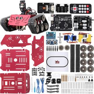 ELEGOO Conqueror Robot Tank Kit with UNO R3 for Arduino Robotics for Kids Ages 8-12 12-16 STEM Science Kits Coding Robots Toys for 8+ Year Old Boys Girls Teens Circuits Engineering Building Project, 8.58 Inches