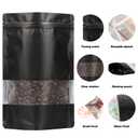 2 x 100 Pack Smell Proof Bags, Resealable Mylar Bags with Matte Window, Foil Pouch Stand-up Bags for Food Self Sealing Storage, Scratch Resistant Hand Storage Bags.(Purple, 7×10 Inch)