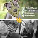 Mayerzon Pitbull Muzzle for Large Medium Sized Dogs to Prevent Biting Scavenging, Basket Muzzle for Rottweiler Staffordshire Terrier in Grooming Training, Allow to Pant Drink, Lightweight and Sturdy, Green