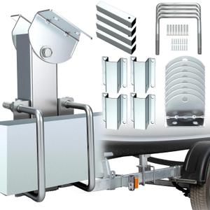 MorningRo 4 Pack Boat Trailer Bunk Brackets Kits with Bolt, Silver