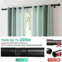 Curtain Rods for Windows 66 to 120, 1 Inch Industrial Curtain Rod, Black Rustic Window Rods For Bedroom, Indoor&Outdoor Drapery Rod, Room Divider Adjustable Telescope Design
