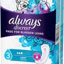 Always Discreet, Incontinence Light Pads, 3 Drops - 30 Pads Each (Value Pack of 3)