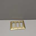 Monarch Abode Rocker Light Switch Cover Plate – 3-Gang Brushed Gold Decorator Wall Plates, Architectural Decorative Outlet Covers Wall Plates for Receptacle, GFCI Electric Outlet Cover, Pack of 1