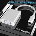 USB C to VGA Adapter, Thunderbolt 3 (Type-C) Male to VGA Female Adapter Compatible with Google Chromebook Pixel Mac Book Pro 2020,2019,2018, Lenovo 900