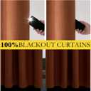 NICETOWN 100% Absolutely Blackout Linen Curtains with Thermal Insulated Liner, Terracotta, 52" Wide, 2 Panels, 84 inches Long Drapes, Grommet Retro Linen Curtains Vertical Drapes Privacy for Bedroom