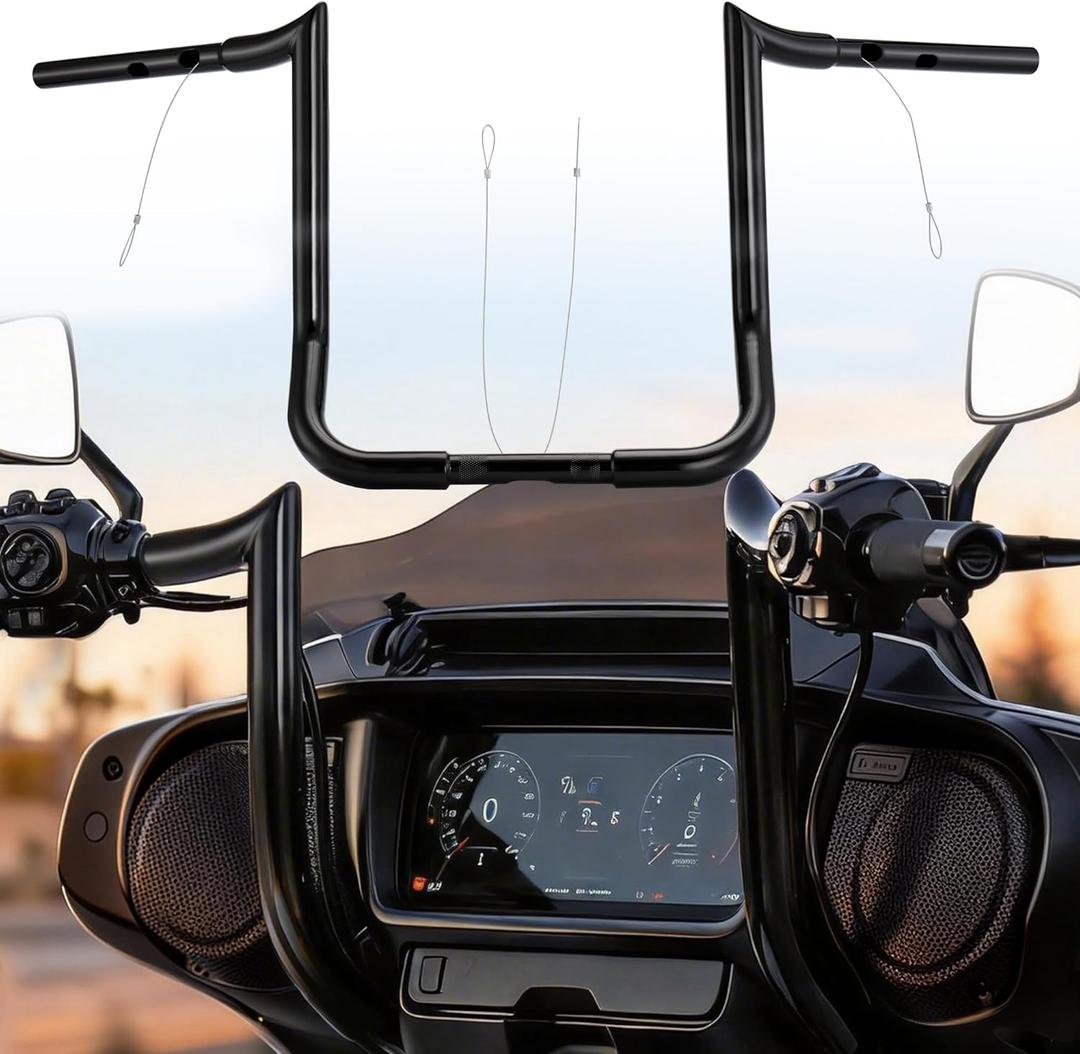 14" Street Glide Handlebars 1.25" Ape Hanger for 2023-later CVO Street Glide FLHXSE & 2024-later Street Glide FLHX models,Black