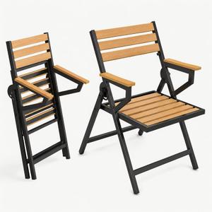 Folding Shower Chair, Shower Seat with Arms and Back, Quick-Assembly