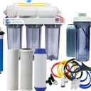 RO/DI Aquarium Reef System 5 Stage Clear Single DI Manual Flush Valve 75 GPD