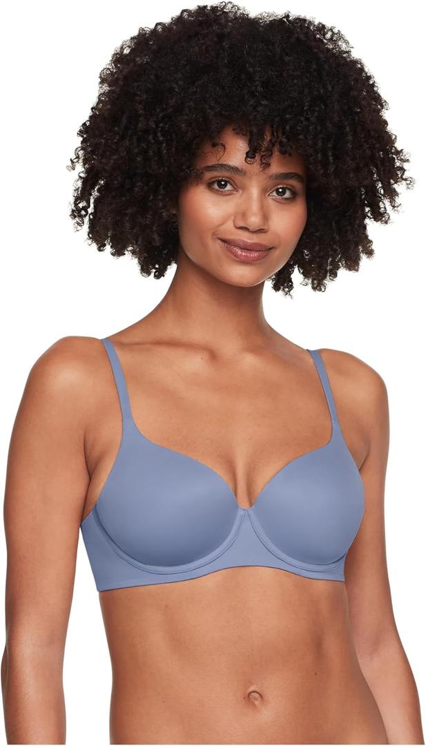 Warner's Women's Cloud 9 Easy Size Underwire Lightly Lined T-Shirt Bra Ra1051a (Large, Periwinkle)