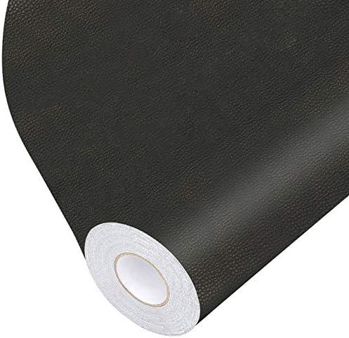 BSZHTECH Leather Repair Tape Self-Adhesive Leather Repair Patch for Couch Furniture Sofas Car Seats Advanced PU Vinyl Leather Repair Kit (Black, 3.9X79 inch)