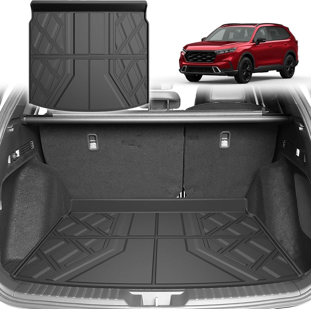 Cargo Liner Fit for Honda CRV 2026 2025 2024 2023 (Gasoline & Hybrid): TTX LIGHTING Cargo Mat All-Weather TPE Trunk Mat Cargo Tray CR-V Accessories (Fit Upper Deck Only)