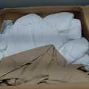 CozyLux Twin XL Seersucker Comforter Set with Sheets White 5 Pieces Bed in a Bag Twin Extra Long Luxury Soft Bedding Sets for College Dorm with Down Alternative Comforter, Sheets, Pillowcase & Sham