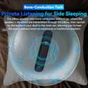 Bone Conduction Pillow Speaker | Under Pillow Bluetooth Speaker for Sleeping Private Sleep Speaker with 11 White Noises TF Card Slot Ideal for Late-Night Scrolling Without Disturbing Partner