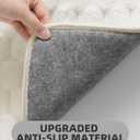 YIHOUSE Bathroom Rugs 16"x24", 1 inch Thick Extra Soft Absorbent Bath Mat for Bathroom, Non-Slip, Dry Quickly, Machine Washable Bath Rug for Sink, Shower, Toilet, White