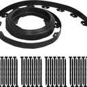 Gardzen 1.5" x 33' Landscape Edging Kit, Garden Edging Coil Comes with 40 Pcs Spikes, No Dig Lawn Border Design