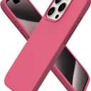 ORNARTO Compatible with iPhone 15 Pro Case 6.1", Liquid Silicone 3 Layers Full Covered Soft Gel Rubber Cover, Shockproof Protective Slim Phone Case with Anti-Scratch Microfiber Lining-Desert Rose