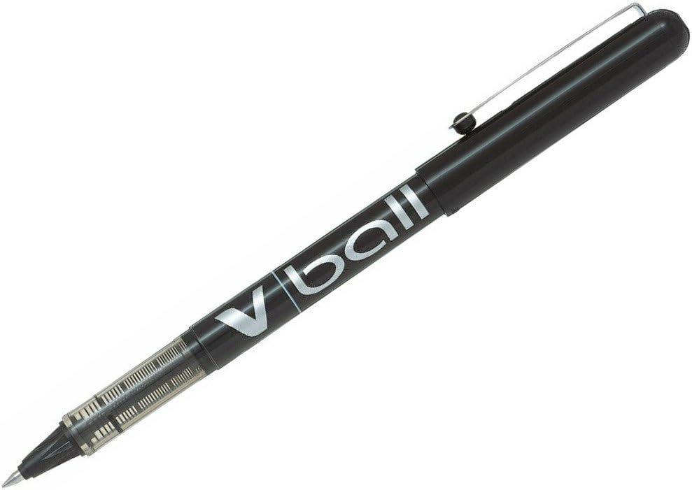 Pilot VBall Liquid Ink Rolling Ball Stick Pens, Extra Fine Point, Black Ink, 12-Pack (35200)