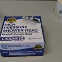 High Pressure Shower Head - Anti-Clogging Silicone Nozzles - 2.5 GPM Removable Restrictor - Easy to Clean Adjustable Replacement - easy to install with Plumbers Tape - 6 inch - Classic Chrome Finish