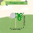 First Birthday Wood Cake Topper,Golf-Themed One-Year-Old Party Decoration Supplies Sports-Themed One-Year-Old Birthday Cake Decoration,Hole In One One-Year Cake Decoration