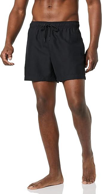 Amazon Essentials Men's Swim Trunks with Mesh Lining, Pockets, Drawstring Closure