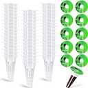 Cunhill 100 Pcs Hydroponic Growing Kit Include 50 Pcs Plant Replacement Basket Containers and 50 Pcs Seed Pot Label Compatible with Hydroponic Growing System(0.5 Inch,White)