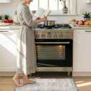 DEXI Kitchen Mats for Floor Cushioned, 23x35 Wide Runner Rug Non Slip, Waterproof Soft Comfort Standing Padded Anti Fatigue Decorative, Beige Grey