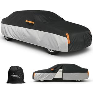 Sedan Car Cover Waterproof All Weather, Outdoor Car Covers for Automobiles, Universal fit for Sedans (Length 185-193 inch)