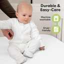 KeaBabies 2-Pack Organic Crib Sheets for Boys, Girls - 52x28 Fitted Crib Mattress Sheet Neutral, Breathable Jersey Cotton Cover for Baby Bed, Toddler Mattress, Soft & Cute Prints (Soft White)