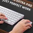 Large Desk Pad Mat - Waterproof Mouse Pad & Desk Protector, Non-Slip XL PU Leather Gaming Mat for Keyboard/Mouse, Stitched Edge with Ergonomic Support, 47"x17" (Black)