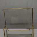 Feyarl Gold Glass Brochure Holder 8.5 x 11 Business Pamphlets Booklets Holder Flyer Trifold Display Stand for Office Tabletop CountertopTrade Show Exhibitions Magazines Menu Journals Literatures