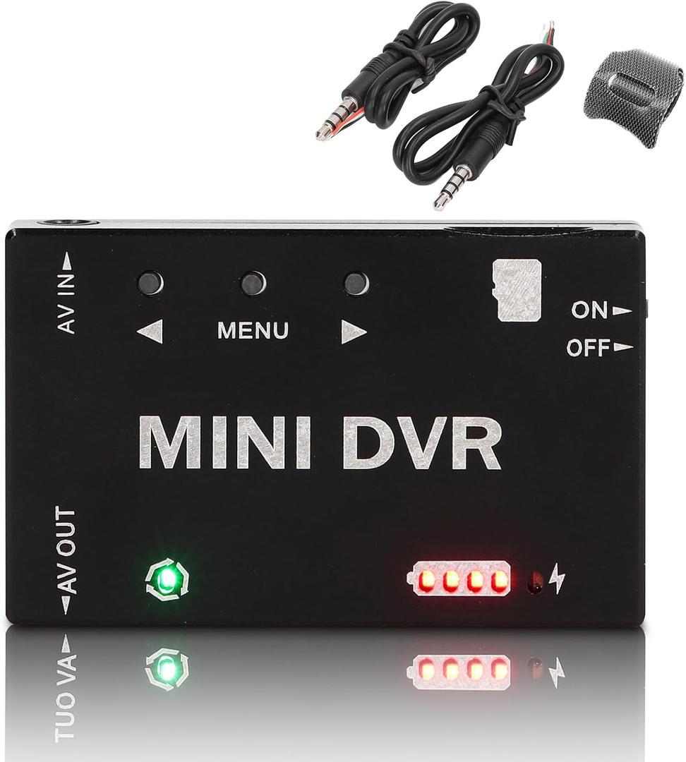 Mini FPV DVR Recorder Module - NTSC/PAL Video & Audio Capture with Built-in Battery & 32GB TF Card Support, Aluminum Shell for Drones & RC Cars