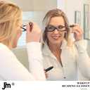 JM 2 Pairs Makeup Reading Glasses Magnifying Flip Down Cosmetic Readers for Women with Spring Hinge +2.75