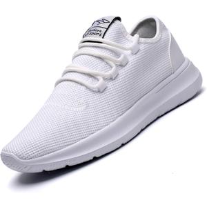 KEEZMZ Men's Running Shoes Fashion Breathable Sneakers Mesh Soft Sole Casual Athletic Lightweight (41, White)