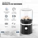 Portable Cordless Electric Pill Crusher, Pill Crusher Grinder Fine Powder, Grind and Pulverize Multiple Pills & Vitamins Extremely Fine for Elderly, Suitable for Travel, Home, Workplace (Black)