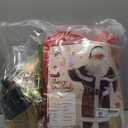 Mens Santa Costume Set Christmas 12pcs Deluxe Velvet Adult Santa Claus Suit (Large)