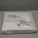 Juvale Ottoman Tray with Coasters & Interchangeable Gold & Silver Handles - 15.7" x 11.8" x 3.1" - White Rustic Wood Rectangular - Coffee Table Tray for Serving & Decorative Accents