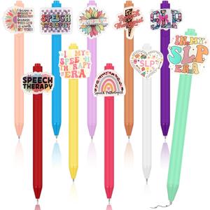 Geyoga 10 Pcs National Speech-Language Pathologist Day Pens MA Appreciation Gift Ballpoint Pens Bulk for SLP Gifts Favor Party Supplies