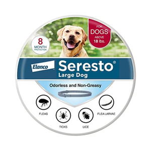 Seresto Large Dog Vet-Recommended Flea & Tick Treatment & Prevention Collar for Dogs Over 18 lbs. | 8 Months Protection