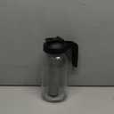 64oz Glass Pitcher with Lid, 2 Quart Mason Jar Pitchers with Lid and Spout, Wide Mouth Breast Milk Pitcher Glass Jug Sun Tea Pitchers, Cold Brew Coffee pitcher, Fridge Container for Water, Juice, Tea (Black)