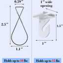 NACETURE 75 PCS Drop Ceiling Hooks  25 Heavy Duty Ceiling Hooks + 50 Clip-on Tile Hangers, No-Drill, Hold 15 lbs  for Hanging Lights, Decorations, Plants in Home, Office, Classroom