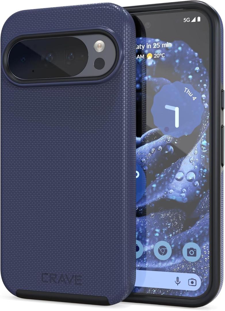 Crave for Google Pixel 10 Case and Pixel 10 Pro Case, Shockproof Protection Dual Layer (6.3 inch) - Navy