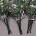 Artificial Flowers for Outdoors, Outdoor Faux Plants, 12 Bundles UV Resistant Realistic, Faux Flowers for Outdoor Planters, Spring Summer Home Garden Decoration, White