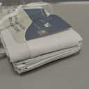 Guken White Linen Blackout Curtains 70 Inch Wide by 108 Inch for Living Room Bedroom Back Tab Thermal Insulated 100% Black Out Linen 1 Drapes Room Darkening Window Curtains White, 1 Panel